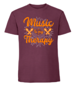 Męska koszulka z nadrukiem - Music Is My Therapy