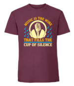 Męska koszulka z nadrukiem - Music Is The Wine That Fills The Cup Of Silence - obrazek 6