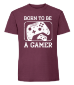 Męska koszulka z nadrukiem - Born To Be A Gamer