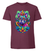 Męska koszulka z nadrukiem - Trippy Bulldog - obrazek 7