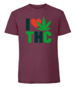 Męska koszulka z nadrukiem - I Love THC