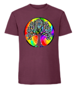 Męska koszulka z nadrukiem - Rainbow Tree - obrazek 7