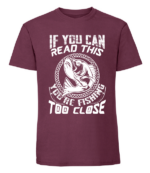 Męska koszulka z nadrukiem - If You Can Read This Youre Fishing Too Close - obrazek 7