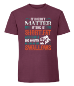 Męska koszulka z nadrukiem - It Doesnt Matter If She Is Short Fat - obrazek 6