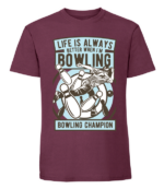 Męska koszulka z nadrukiem - Bowling Champion