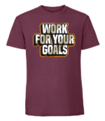 Męska koszulka z nadrukiem - Work For Your Goals - obrazek 7