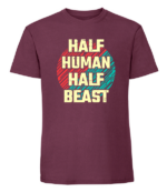 Męska koszulka z nadrukiem - Half Human Half Beast - obrazek 7