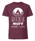 Męska koszulka z nadrukiem - Hike More Worry Less - obrazek 6