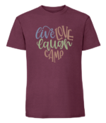 Męska koszulka z nadrukiem - Live Love Laugh Camp - obrazek 7