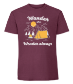Męska koszulka z nadrukiem - Wander Often Wonder Always