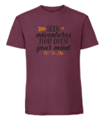 Męska koszulka z nadrukiem - Seek Adventures That Open Your Mind - obrazek 6