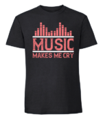 Męska koszulka z nadrukiem - Music Makes Me Cry - obrazek 8