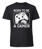 Męska koszulka z nadrukiem - Born To Be A Gamer - obrazek 9