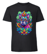 Męska koszulka z nadrukiem - Trippy Bulldog - obrazek 9