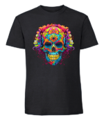 Męska koszulka z nadrukiem - Cosmic Skull - obrazek 9