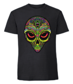 Męska koszulka z nadrukiem - Neon Alien - obrazek 9