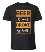 Męska koszulka z nadrukiem - Beer It Never Broke My Heart - obrazek 8