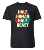 Męska koszulka z nadrukiem - Half Human Half Beast - obrazek 9