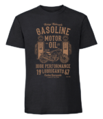 Męska koszulka z nadrukiem - Gasoline Motor Oil - obrazek 9