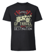 Męska koszulka z nadrukiem - Happiness Is A Way Of Travel Not A Destination - obrazek 9