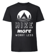 Męska koszulka z nadrukiem - Hike More Worry Less - obrazek 8