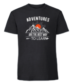 Męska koszulka z nadrukiem - Adventures Are The Best Way To Learn