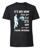 Męska koszulka z nadrukiem - Its Not How Deep You Fish - obrazek 8