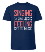 Męska koszulka z nadrukiem - Singing Is Just A Feeling Set To Music - obrazek 2