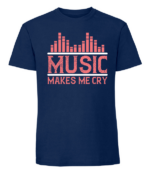 Męska koszulka z nadrukiem - Music Makes Me Cry - obrazek 2