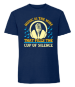 Męska koszulka z nadrukiem - Music Is The Wine That Fills The Cup Of Silence - obrazek 2