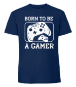 Męska koszulka z nadrukiem - Born To Be A Gamer - obrazek 2