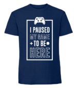 Męska koszulka z nadrukiem - I Paused My Game To Be Here - obrazek 2