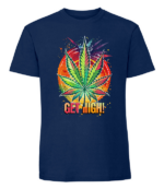 Męska koszulka z nadrukiem - Get High - obrazek 2