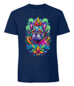 Męska koszulka z nadrukiem - Trippy Bulldog - obrazek 2