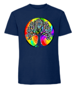 Męska koszulka z nadrukiem - Rainbow Tree - obrazek 2