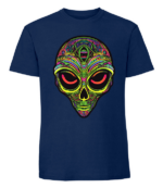 Męska koszulka z nadrukiem - Neon Alien - obrazek 2