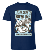 Męska koszulka z nadrukiem - Bowling Champion - obrazek 2