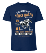 Męska koszulka z nadrukiem - Horse Racer - obrazek 2