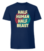 Męska koszulka z nadrukiem - Half Human Half Beast - obrazek 2