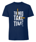 Męska koszulka z nadrukiem - Things Take Time