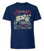 Męska koszulka z nadrukiem - Happiness Is A Way Of Travel Not A Destination - obrazek 2