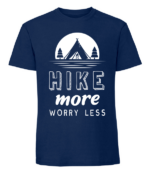Męska koszulka z nadrukiem - Hike More Worry Less - obrazek 2