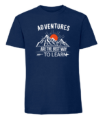 Męska koszulka z nadrukiem - Adventures Are The Best Way To Learn - obrazek 2