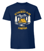 Męska koszulka z nadrukiem - Yes I Have A Retirement Plan I Plan On Camping - obrazek 2