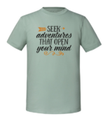 Męska koszulka z nadrukiem - Seek Adventures That Open Your Mind - obrazek 5