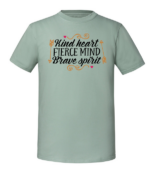 Męska koszulka z nadrukiem - Kind Heart Fierce Mind Brave Spirit - obrazek 5
