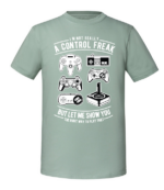 Męska koszulka z nadrukiem - A Control Freak - obrazek 5