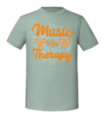 Męska koszulka z nadrukiem - Music Is My Therapy - obrazek 5