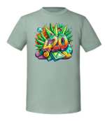 Męska koszulka z nadrukiem - 420 - obrazek 6