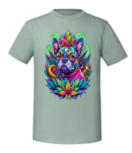Męska koszulka z nadrukiem - Trippy Bulldog - obrazek 6